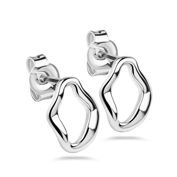 925 Sterlingsilber vergoldet Ohrringe Damen Organic