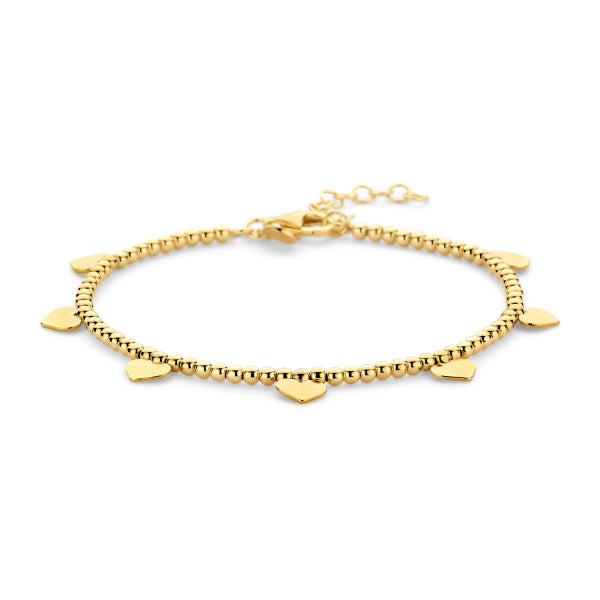 925 Sterlingsilber Damen Kugelarmband mit Herzen von Hitschmuck-Berlin
