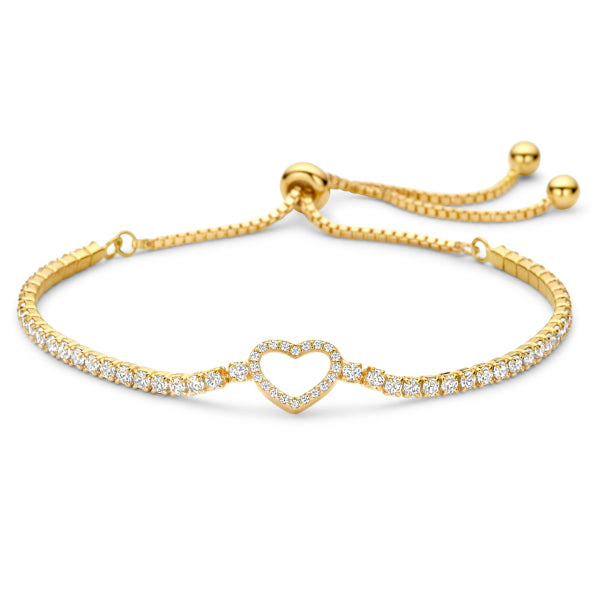 925 Sterlingsilber Damen Herz Tennisarmband Zirkonia von Hitschmuck-Berlin