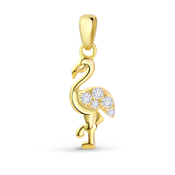 925 Sterlingsilber Halskette Damen Flamingokette mit Zirkonia von Hitschmuck-Berlin
