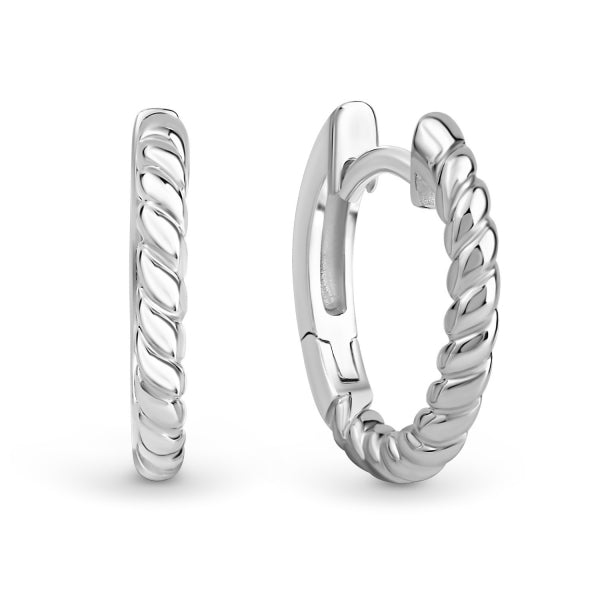 925 Sterlingsilber vergoldet Ohrringe Damen Klappcreolen Croissant