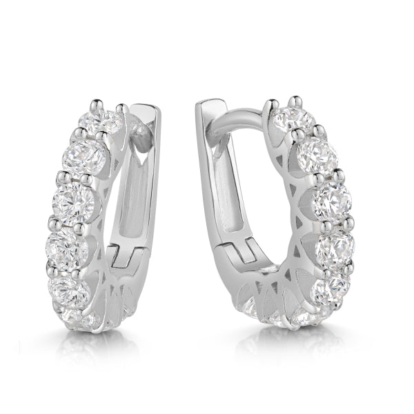 925 Sterlingsilber Ohrringe Damen Brilliance Creolen Zirkonia