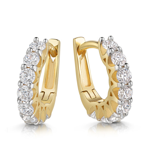 925 Sterlingsilber Ohrringe Damen Brilliance Creolen Zirkonia von Hitschmuck-Berlin