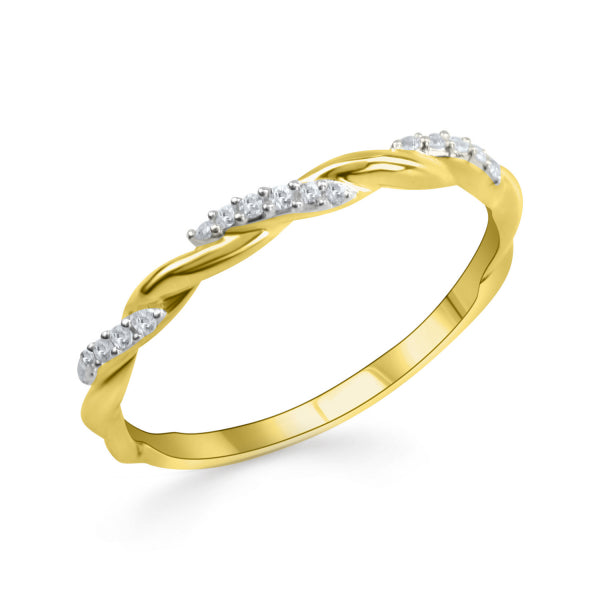 925 Sterlingsilber vergoldet Damen Twisted Ring von Hitschmuck-Berlin
