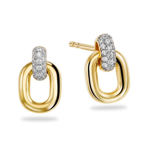 925 Sterlingsilber Ohrringe Damen Diamond Link Zirkonia von Hitschmuck-Berlin