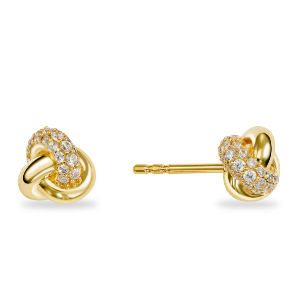 925 Sterlingsilber Ohrringe Damen Knotenohrringe Zirkonia von Hitschmuck-Berlin