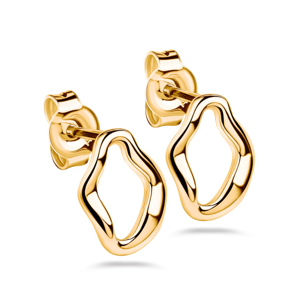 925 Sterlingsilber vergoldet Ohrringe Damen Organic von Hitschmuck-Berlin