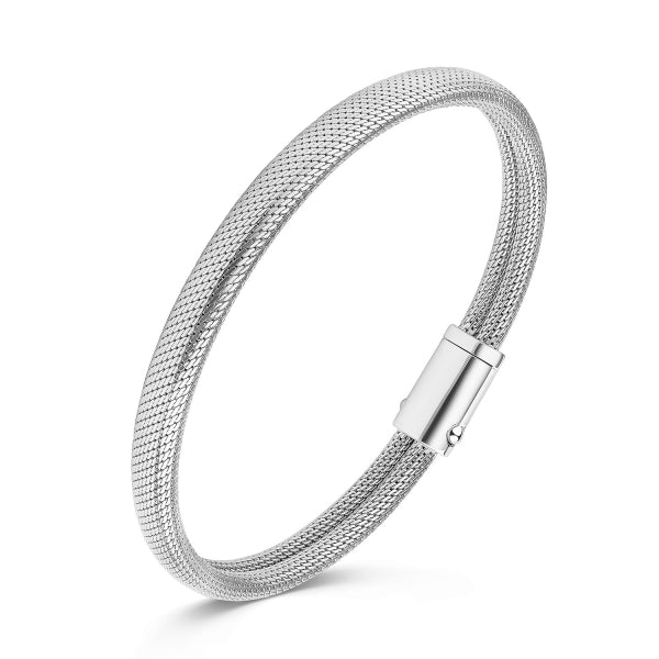 925 Sterlingsilber vergoldet Damen Milanaise-Armband