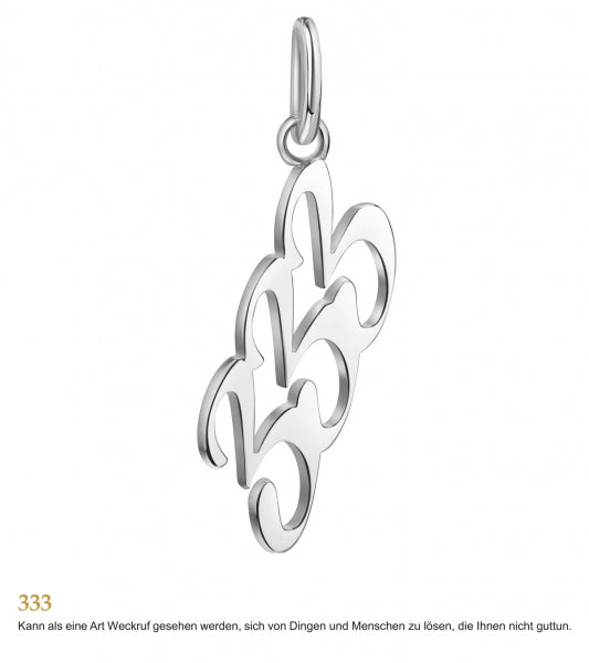 925 Sterlingsilber Halskette Damen Anhänger Engelszahlen