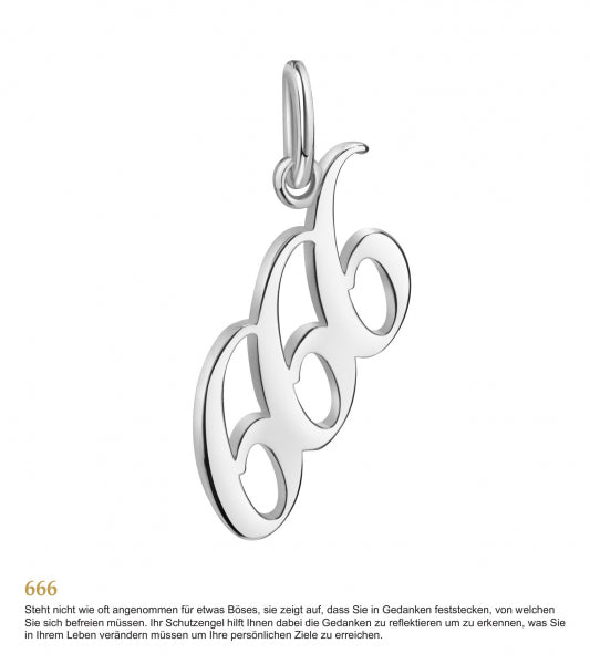 925 Sterlingsilber Halskette Damen Anhänger Engelszahlen
