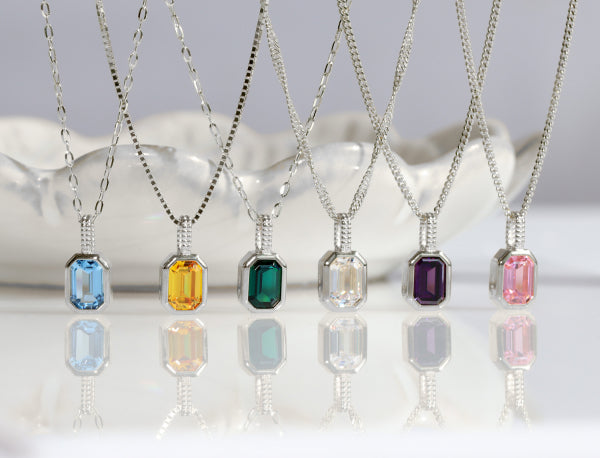 333er Gold &amp; 925 Silber Halskette Damen Moments of Color Kette