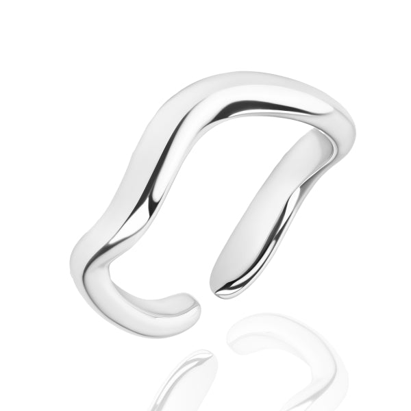 925 Sterlingsilber vergoldet Damen Organic Ring