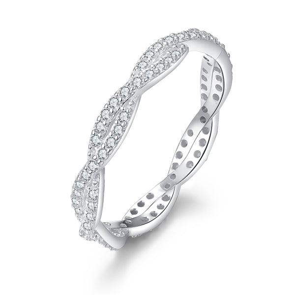 925 Sterlingsilber Damen Twisted Ring 2.0