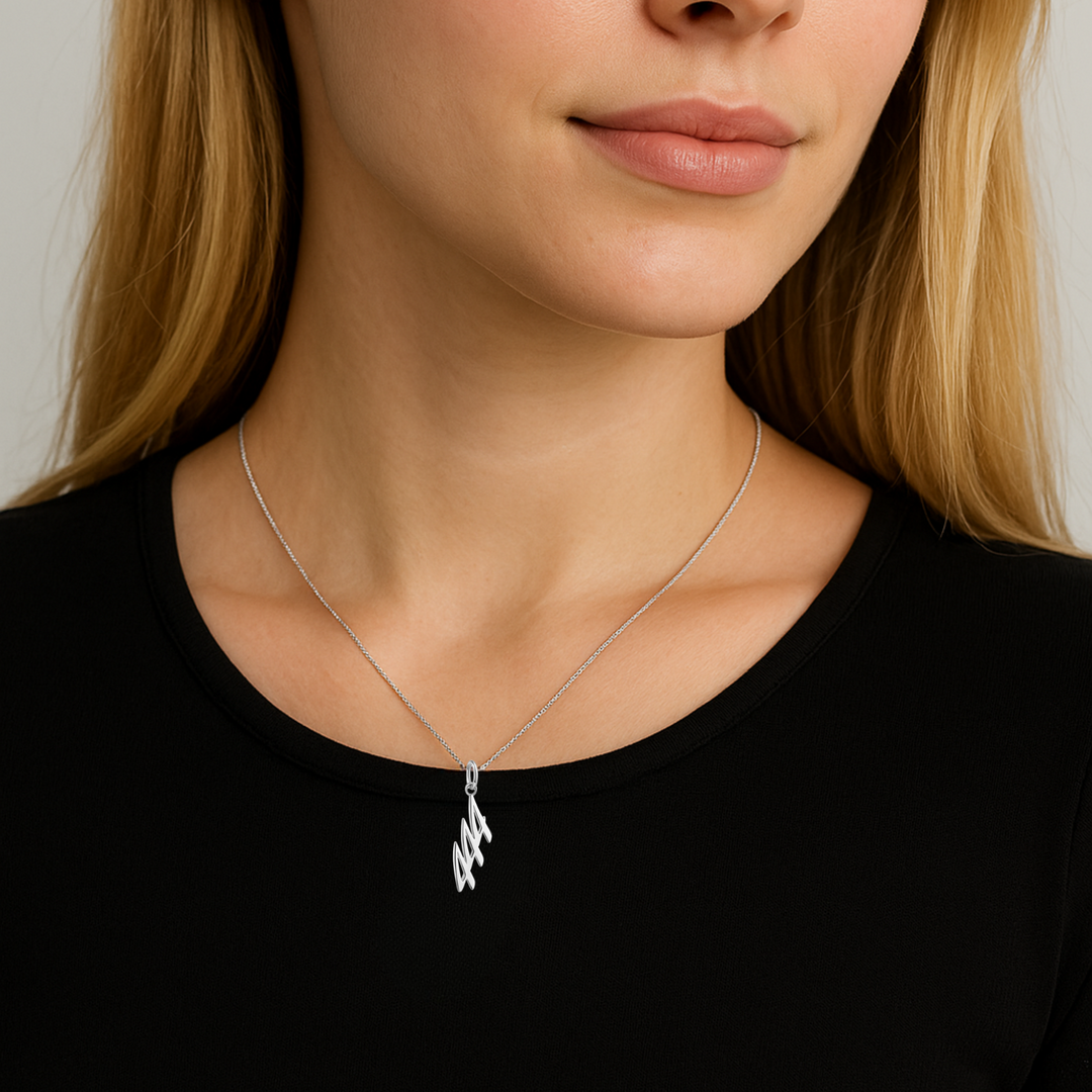 925 Sterlingsilber Halskette Damen Anhänger Engelszahlen