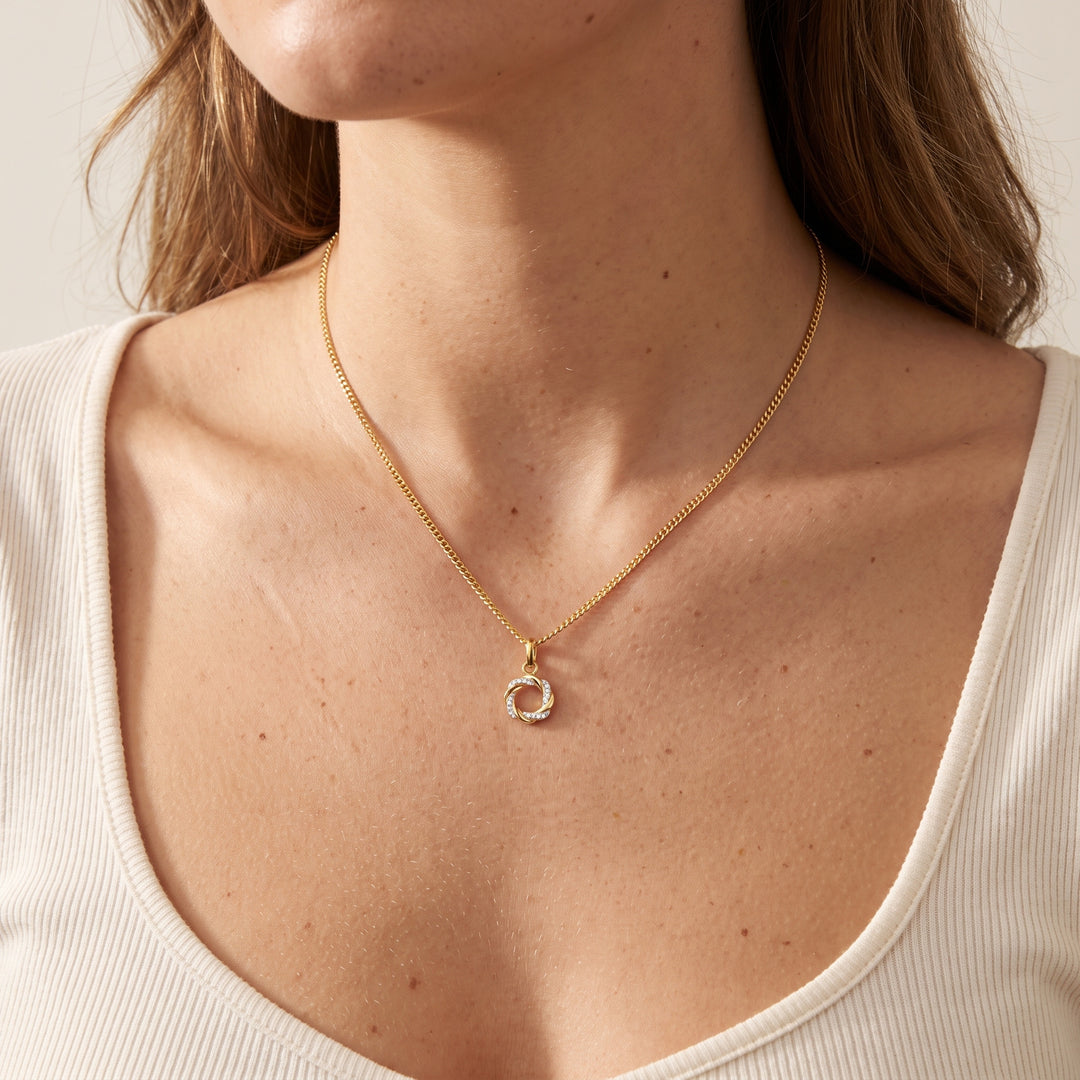 925 Sterlingsilber Halskette Damen Kranzkette mit Zirkonia