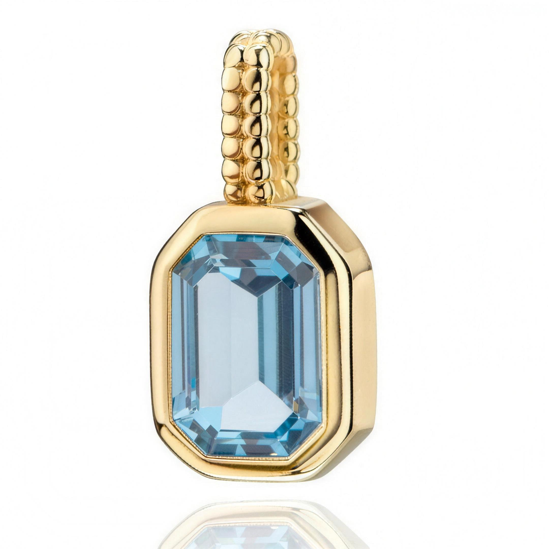 333er Gold und 925 Silber Halskette Damen Moments of Color Kette von HitSchmuck, Produktfoto vor weißem Hintergrund