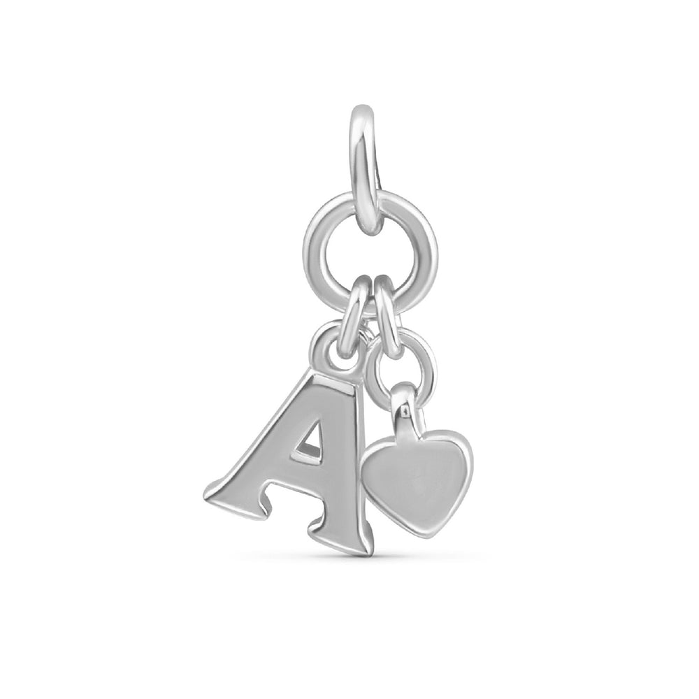 925 Sterlingsilber Halskette Damen Buchstabenanhänger mit Herz in Silber von HitSchmuck