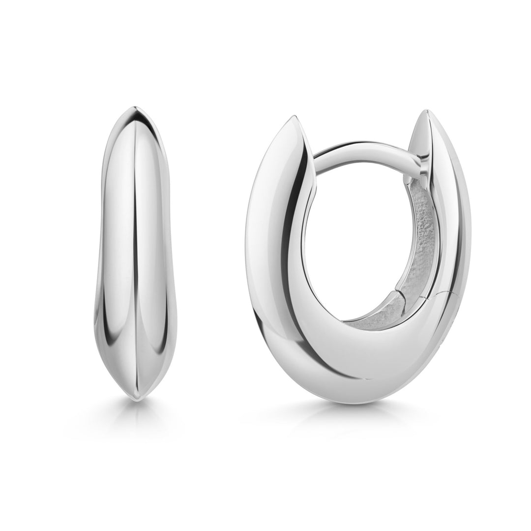 925 Sterlingsilber Ohrringe Damen Klappcreolen oval von HitSchmuck