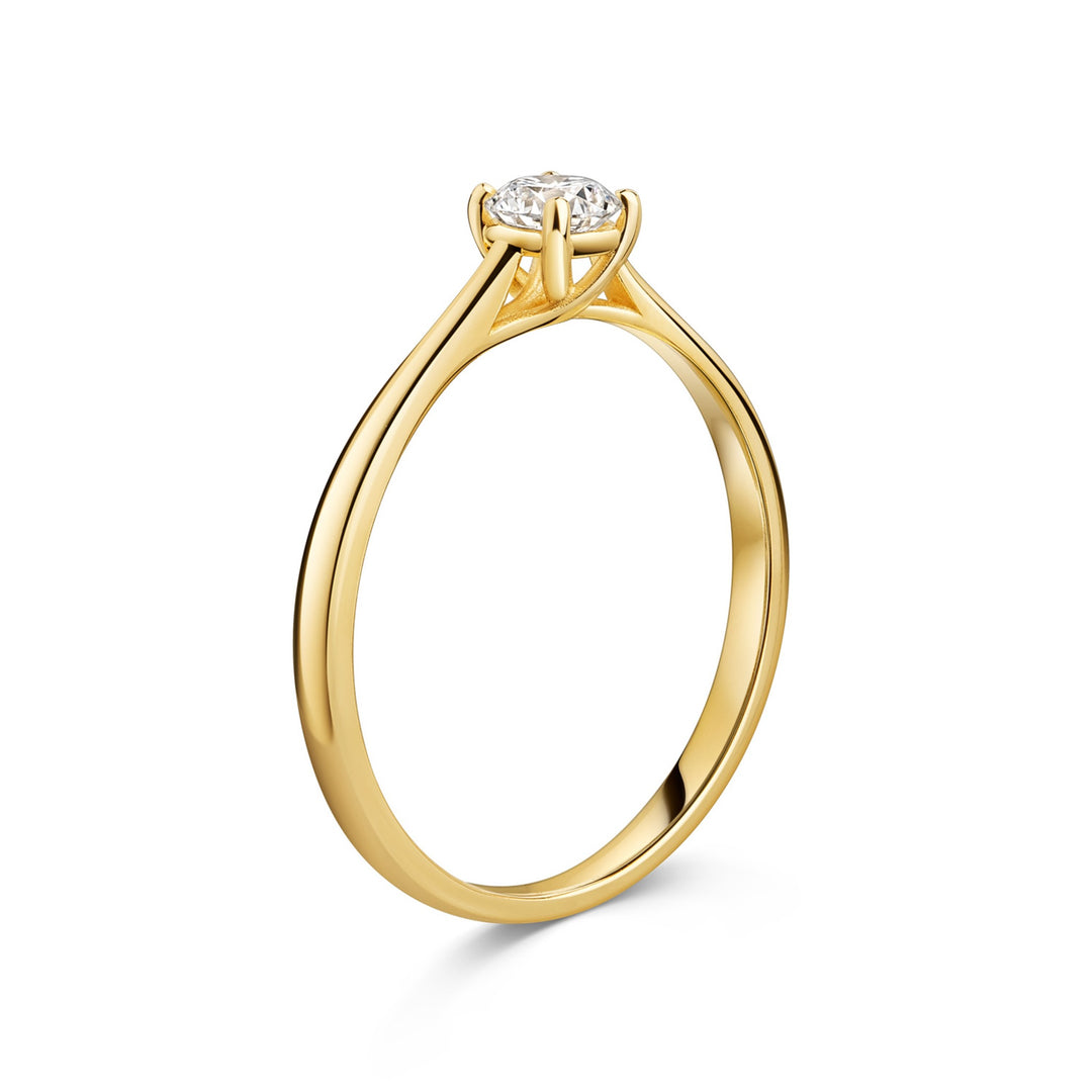 585er Gold Ring Damen Lovebird mit Lab Grown Brillant 0,25 ct von HitSchmuck
