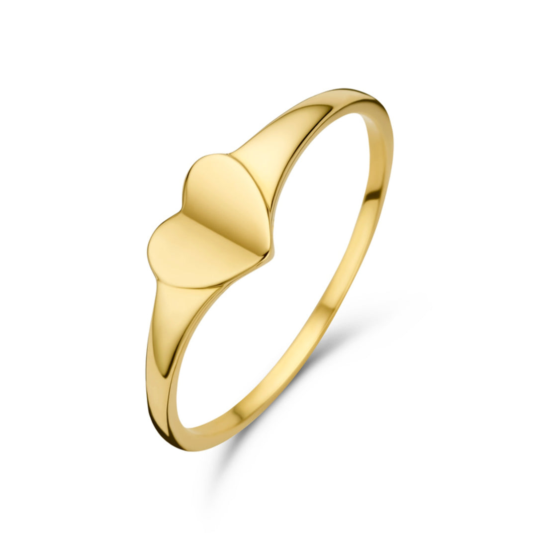 585er Gold Ring Damen Siegelring Herz von HitSchmuck