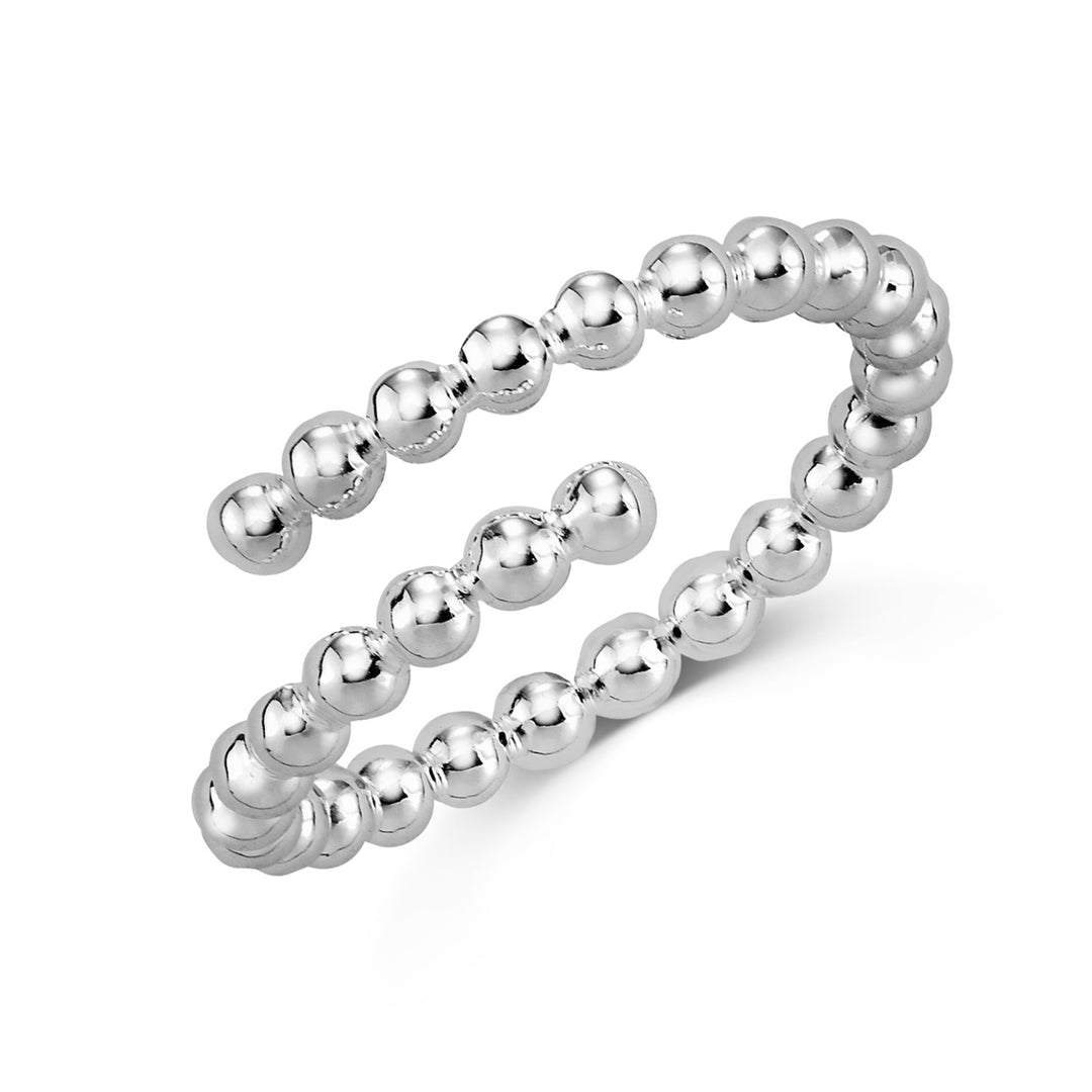 925 Sterlingsilber Ring Damen Kugel-Ring in Silber von HitSchmuck
