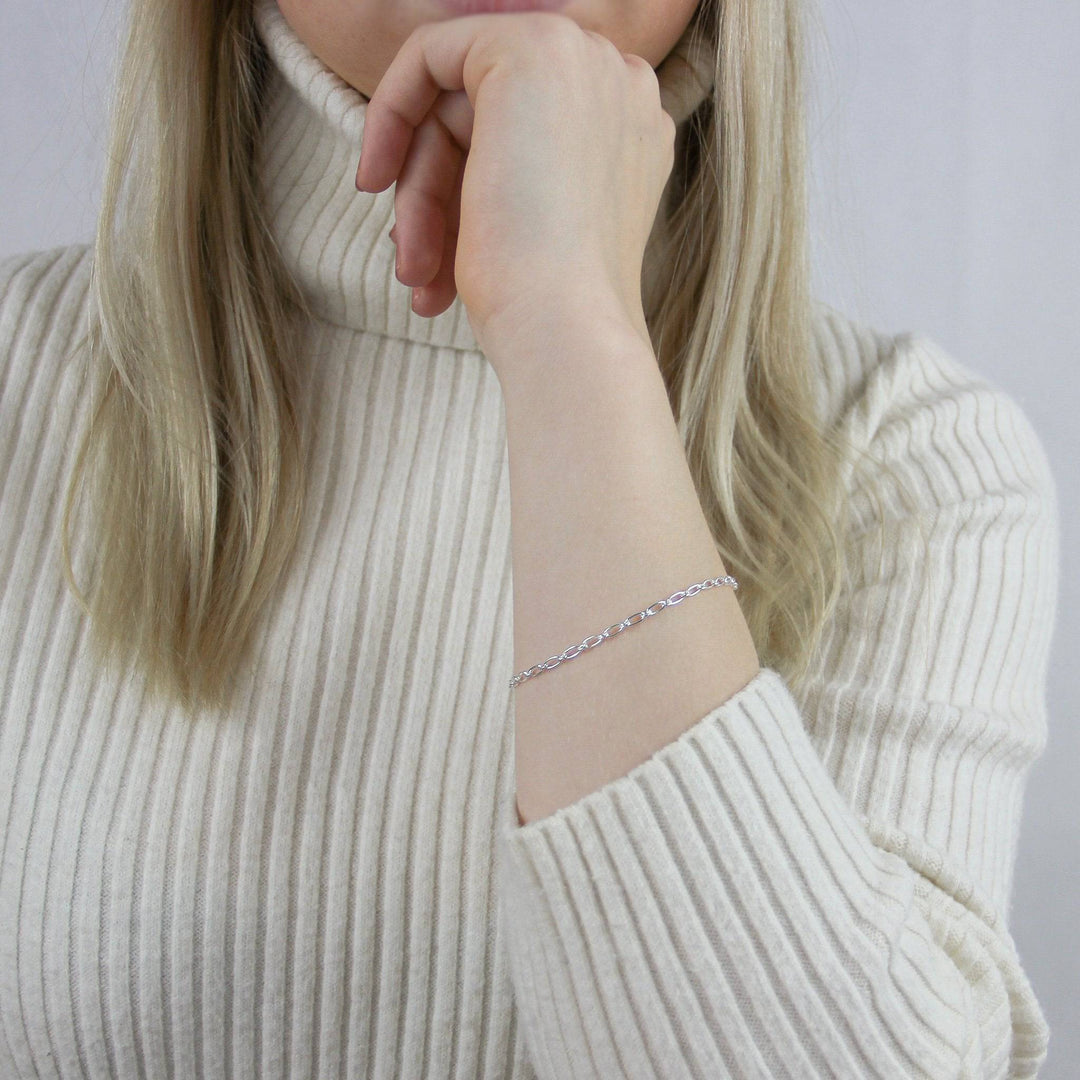 925 Sterlingsilber vergoldet Armband Damen Ankerarmband 2,7 mm