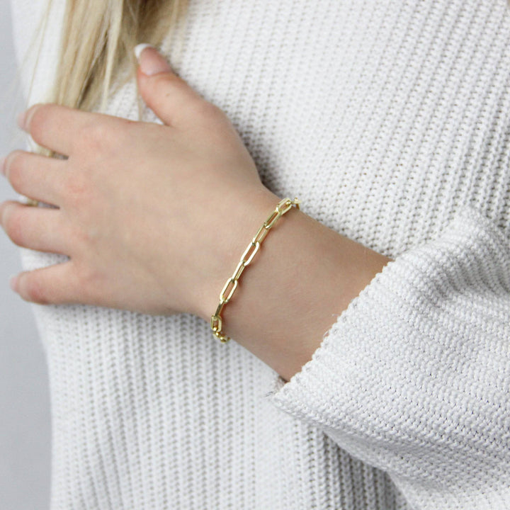 925 Sterlingsilber vergoldet Armband Damen Ankerarmband weit