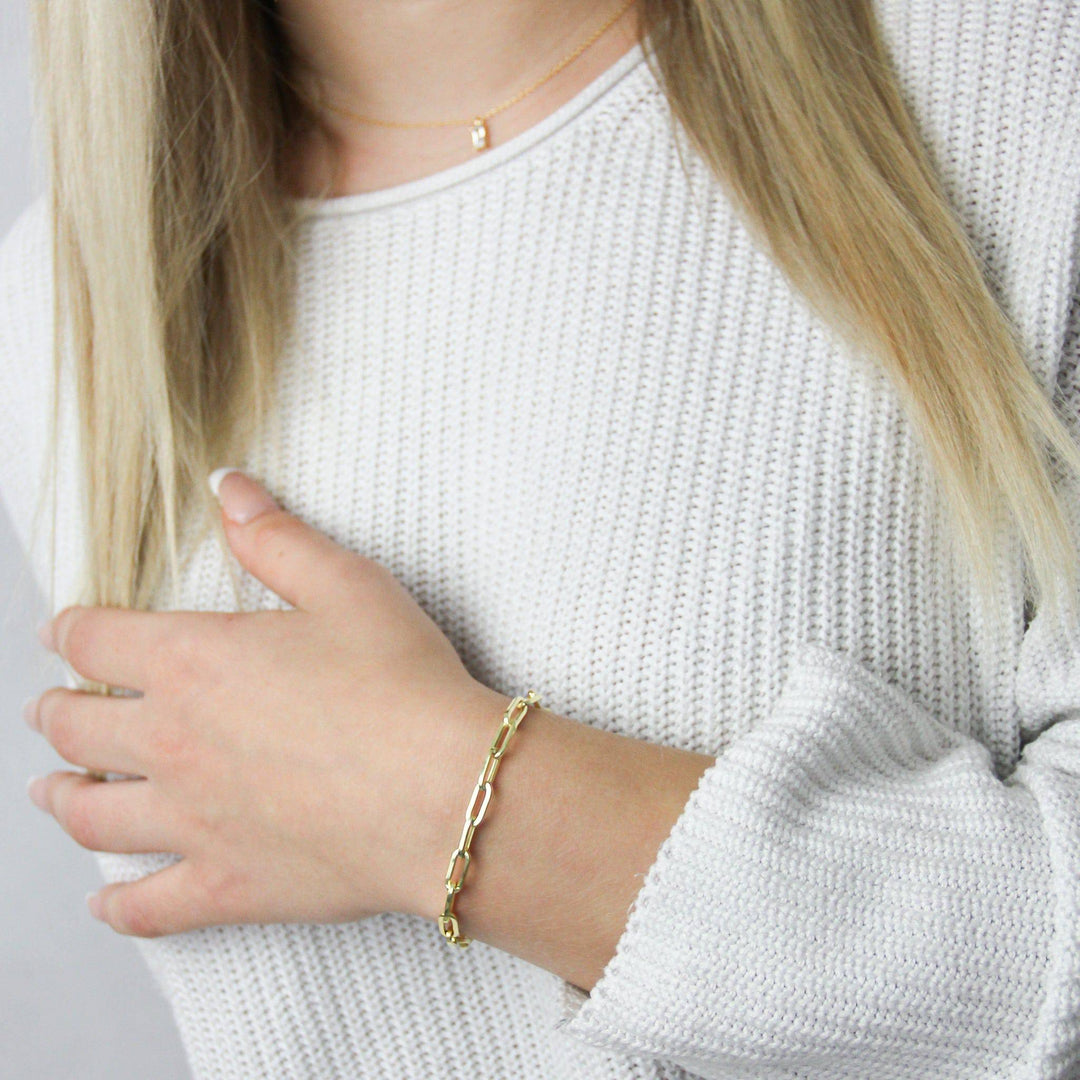 925 Sterlingsilber vergoldet Armband Damen Ankerarmband weit