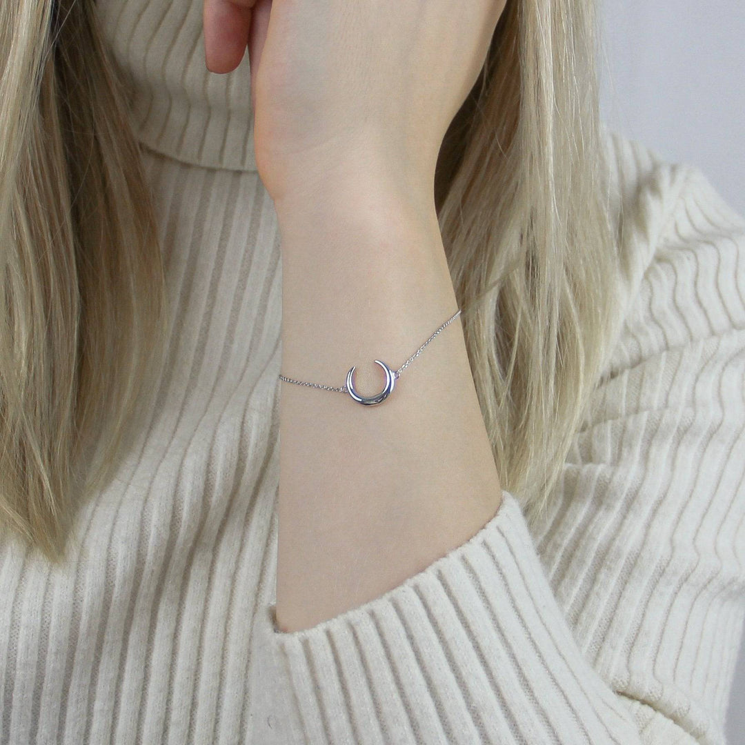 925 Sterlingsilber Damen Mond Armband
