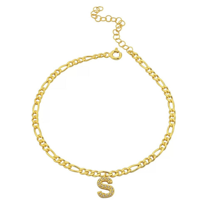 925 Sterlingsilber vergoldet Armband Damen Buchstaben von Hitschmuck-Berlin