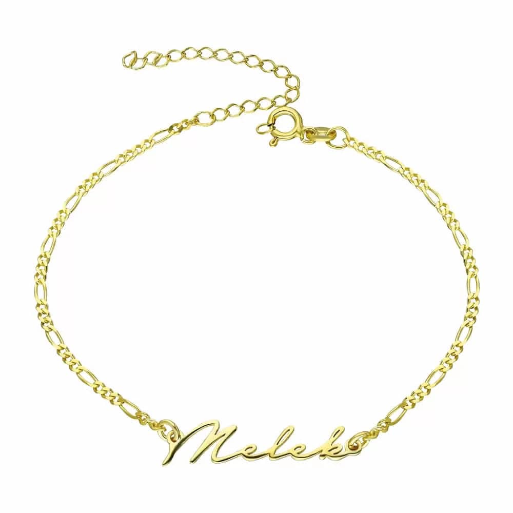 925 Sterlingsilber vergoldet Armband Damen Namensarmband von Hitschmuck-Berlin