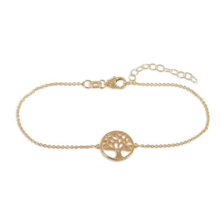 925 Sterlingsilber vergoldet Damen Lebensbaum Armband