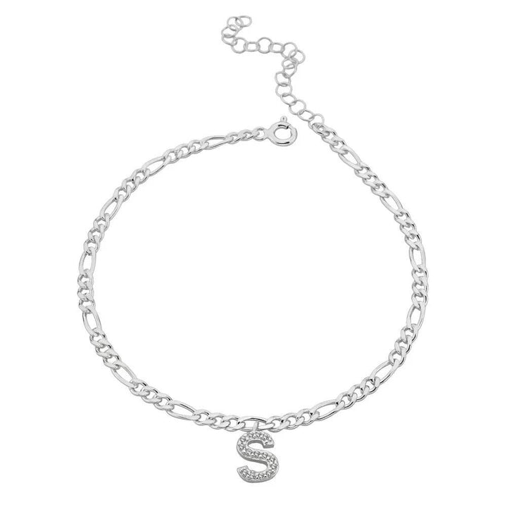 925 Sterlingsilber vergoldet Armband Damen Buchstaben