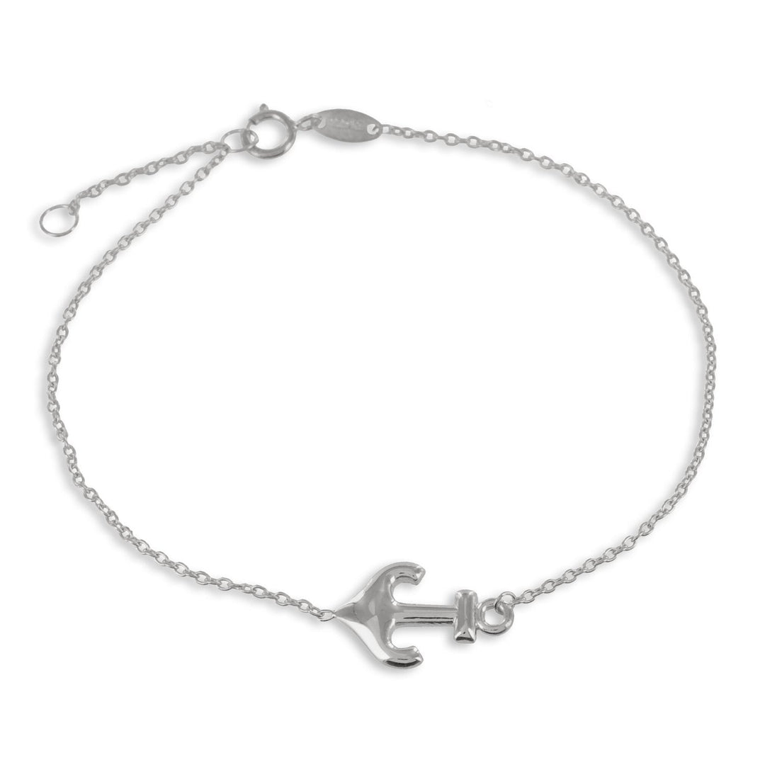 925 Sterlingsilber vergoldet Damen Anker Armband