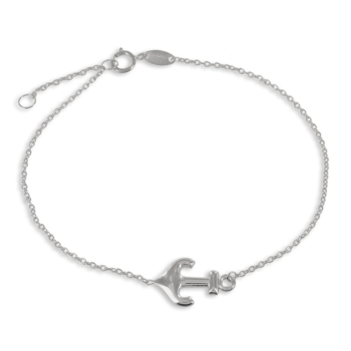 925 Sterlingsilber vergoldet Damen Anker Armband