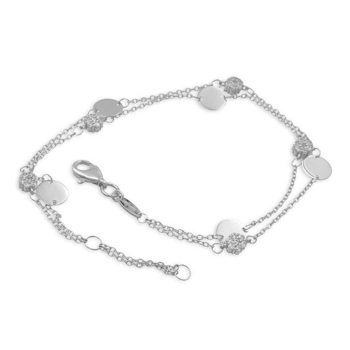 925 Sterlingsilber Damen Armband mit Zirkonia Dots