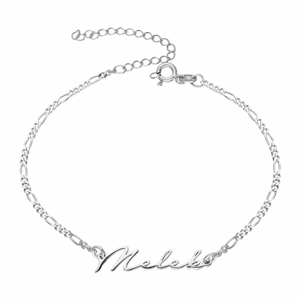 925 Sterlingsilber vergoldet Armband Damen Namensarmband