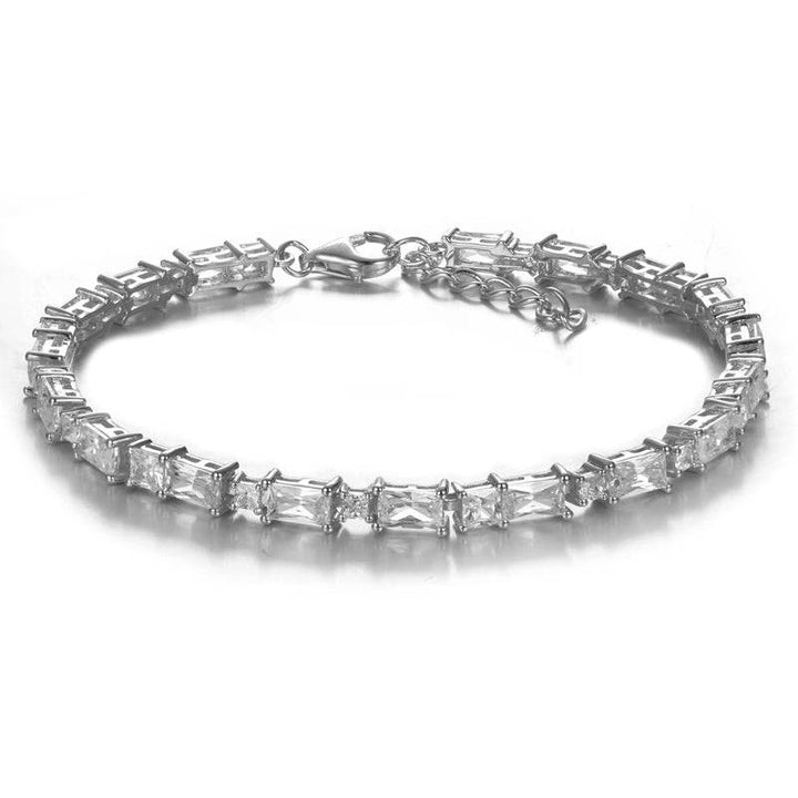 925 Sterlingsilber Damen Tennisarmband mit 38 Zirkonia