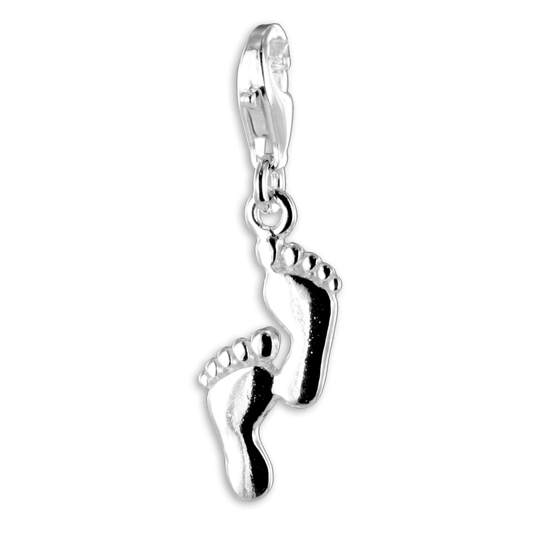 925 Sterlingsilber Charm Anhänger Fußabdruck von Hitschmuck-Berlin