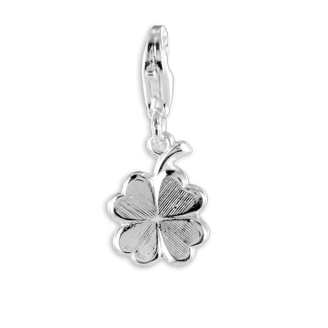 925 Sterlingsilber Charm Anhänger Kleeblatt von Hitschmuck-Berlin