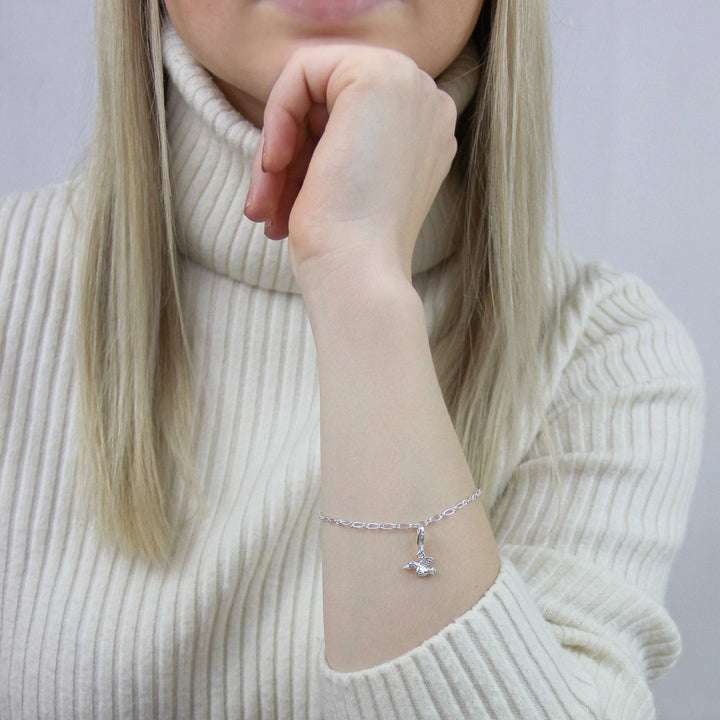 925 Sterlingsilber Charm Anhänger Taube