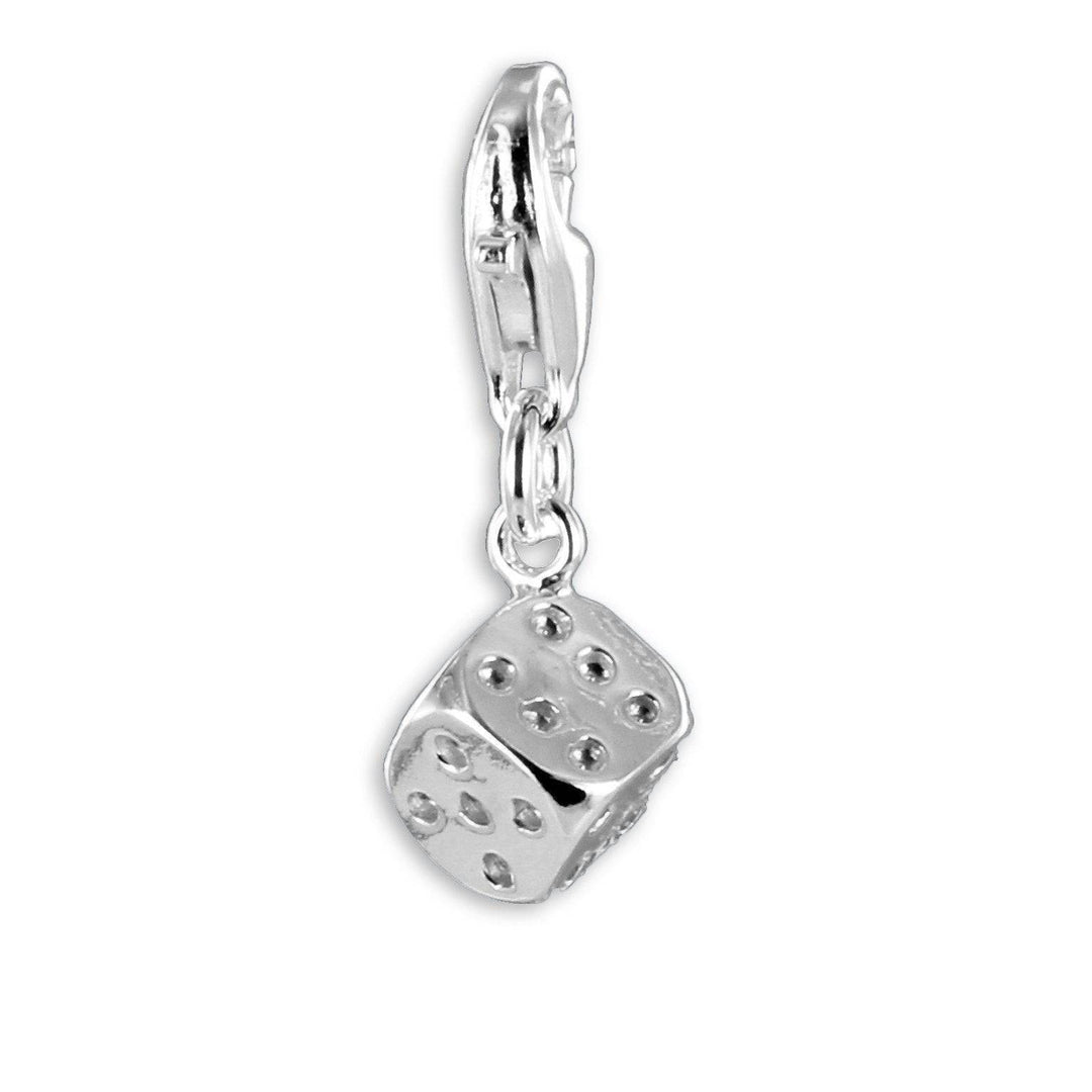 925 Sterlingsilber Charm Anhänger Würfel von Hitschmuck-Berlin