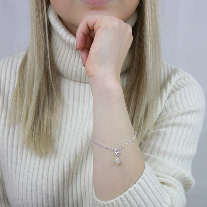 925 Sterlingsilber Charm Anhänger Würfel
