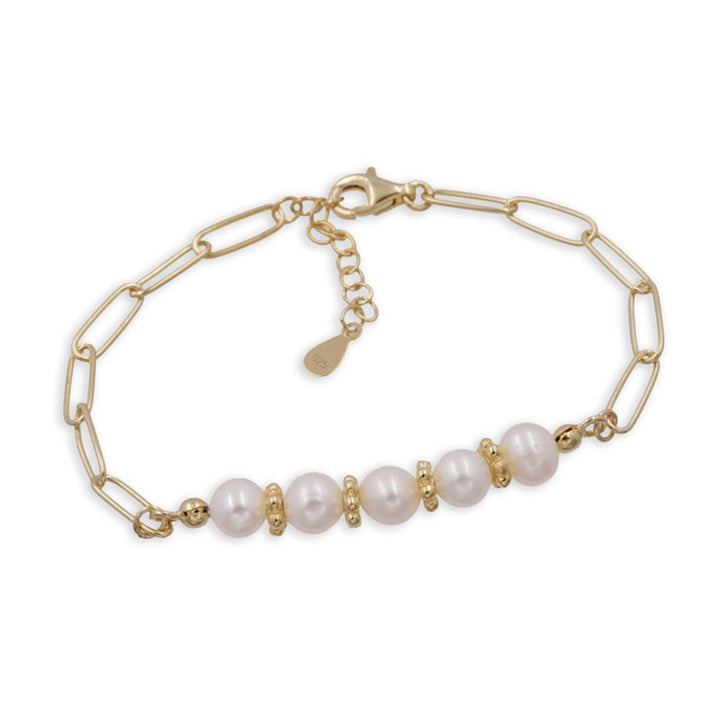 925 Sterlingsilber Fußkette Damen Süßwasser-Zuchtperlen von Hitschmuck-Berlin