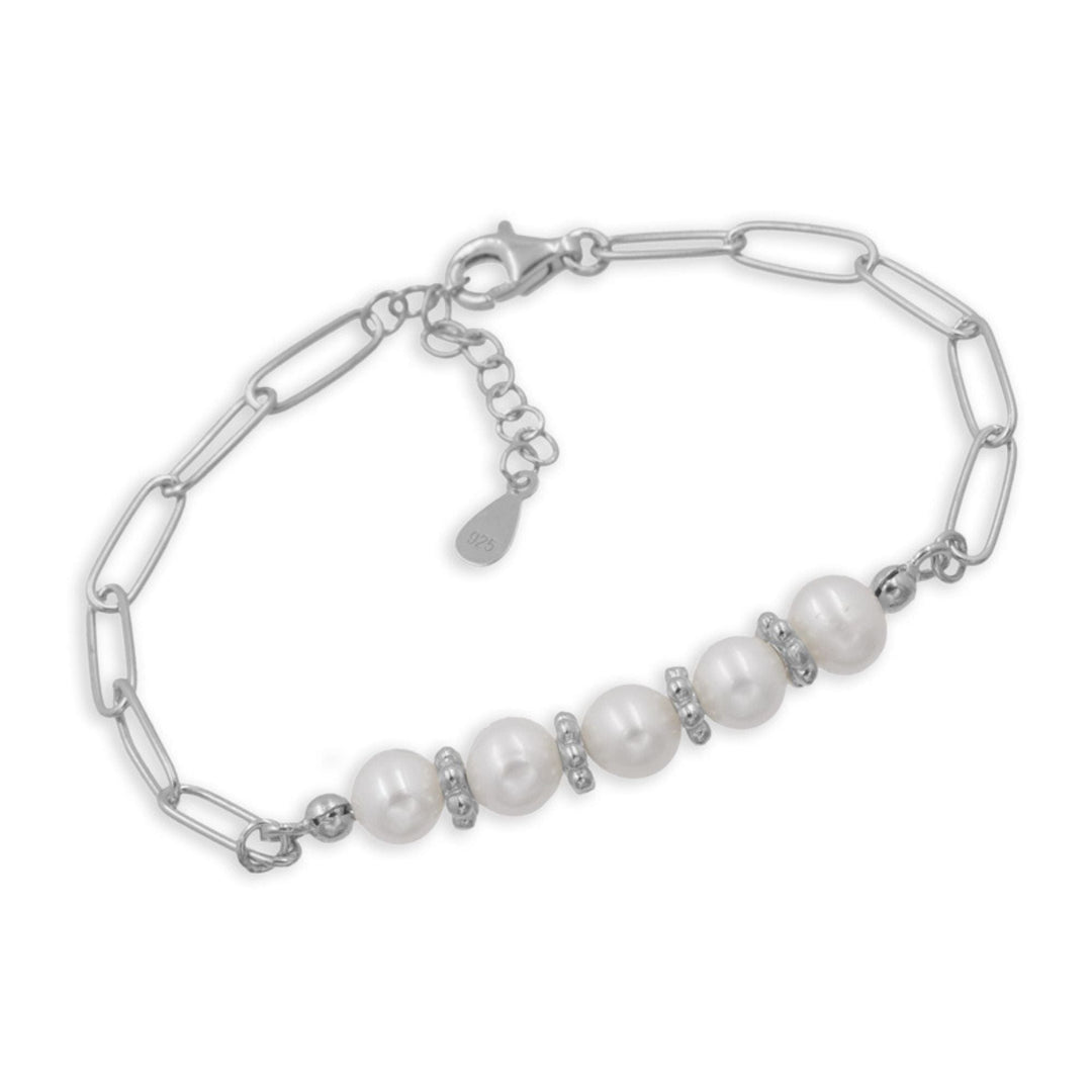 925 Sterlingsilber Fußkette Damen Süßwasser-Zuchtperlen