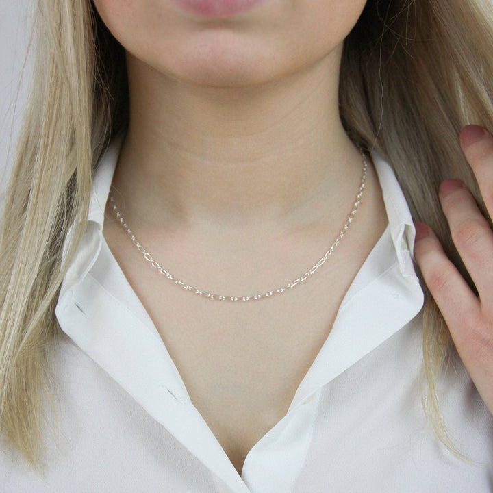 925 Sterlingsilber vergoldet Halskette Damen Ankerkette 2,7mm