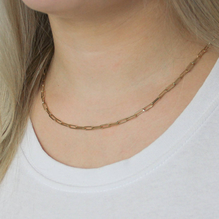 925 Sterlingsilber vergoldet Halskette Damen Ankerkette weit 3,2mm