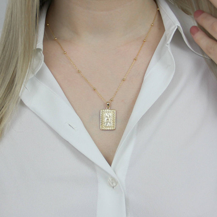 925 Sterlingsilber Halskette Damen Vintage Buchstaben Collier