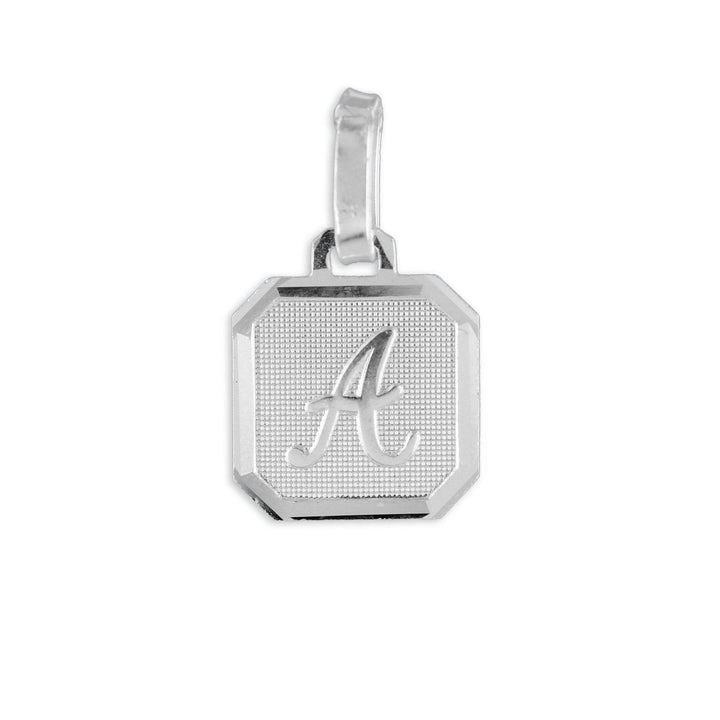 925 Sterlingsilber Halskette Damen Buchstabenplatte Anhänger von Hitschmuck-Berlin