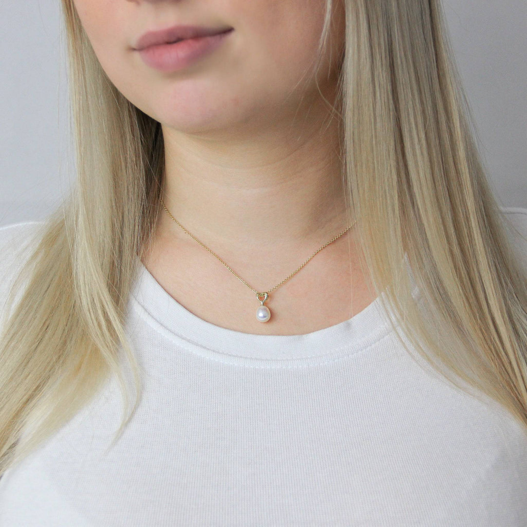 925 Sterlingsilber Halskette Damen Collier Süßwasser-Zuchtperle